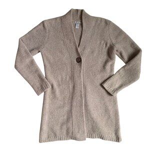 Cambridge Dry Goods One Button Cardigan Sweater (Tan) - Size Large